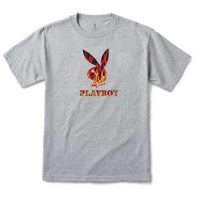 Flames Tee - Heather Grey