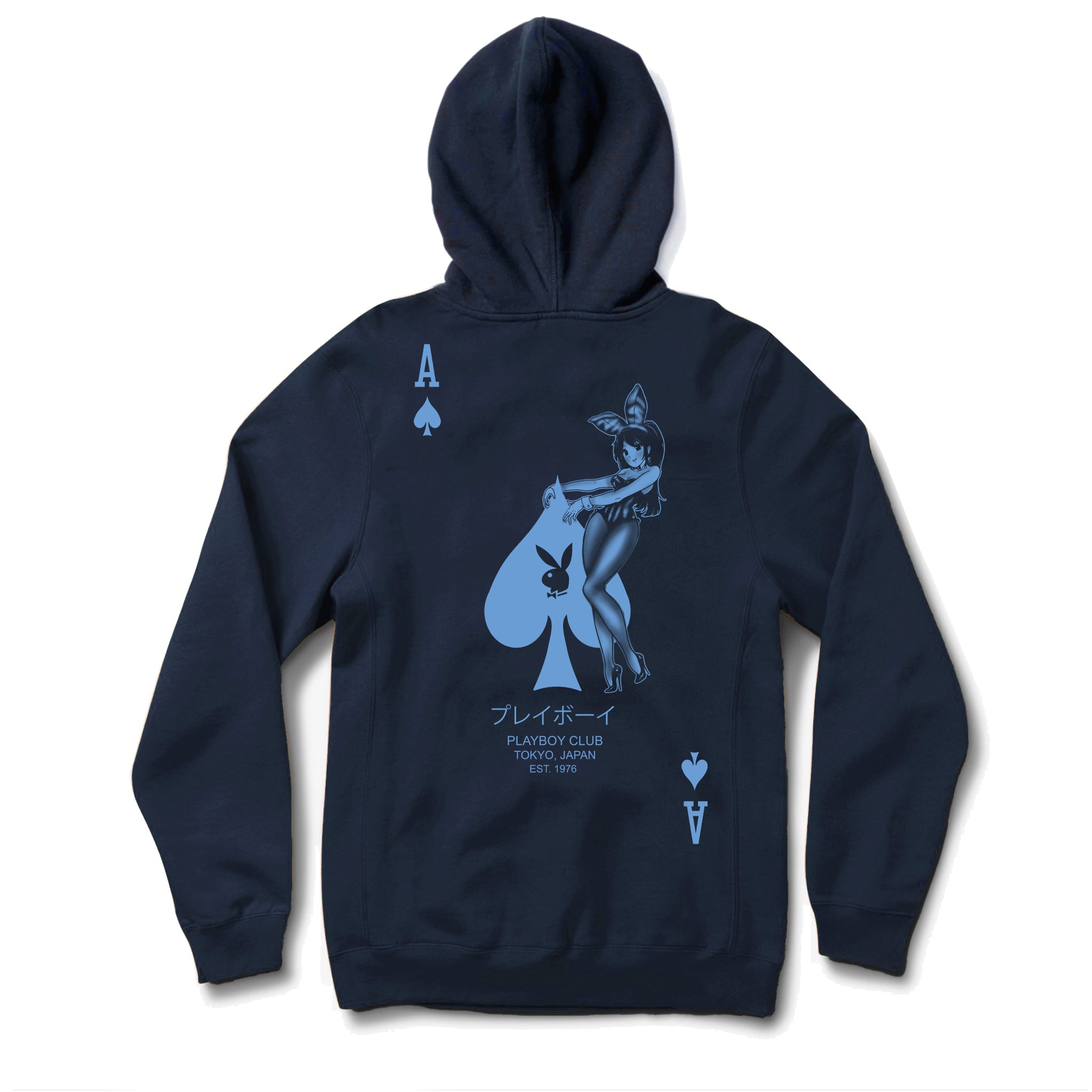 Ace of Spades Hoodie Navy Color Bars