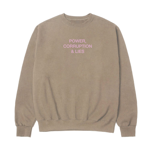 Power, Corruption & Lies Crewneck - Pigment Sand