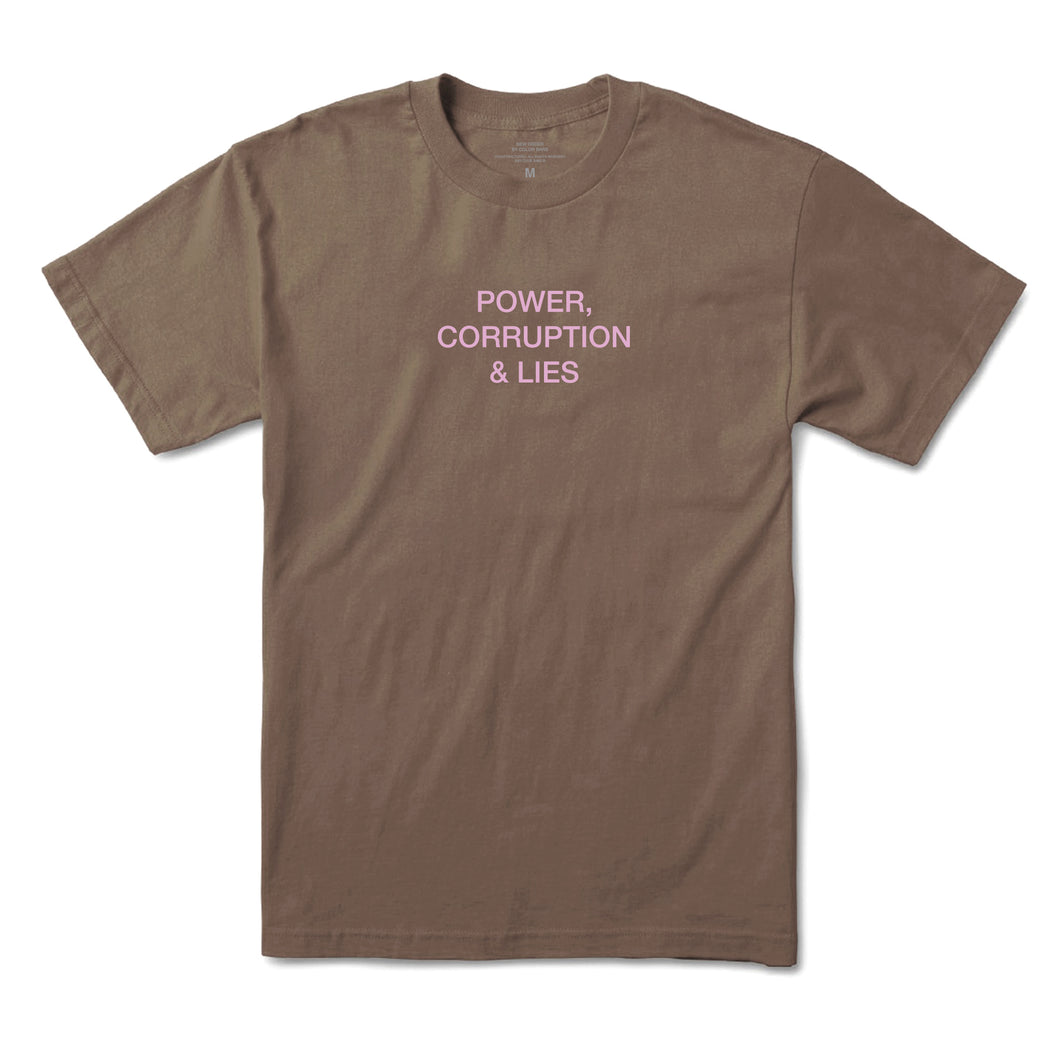 Power, Corruption & Lies Tee - Espresso