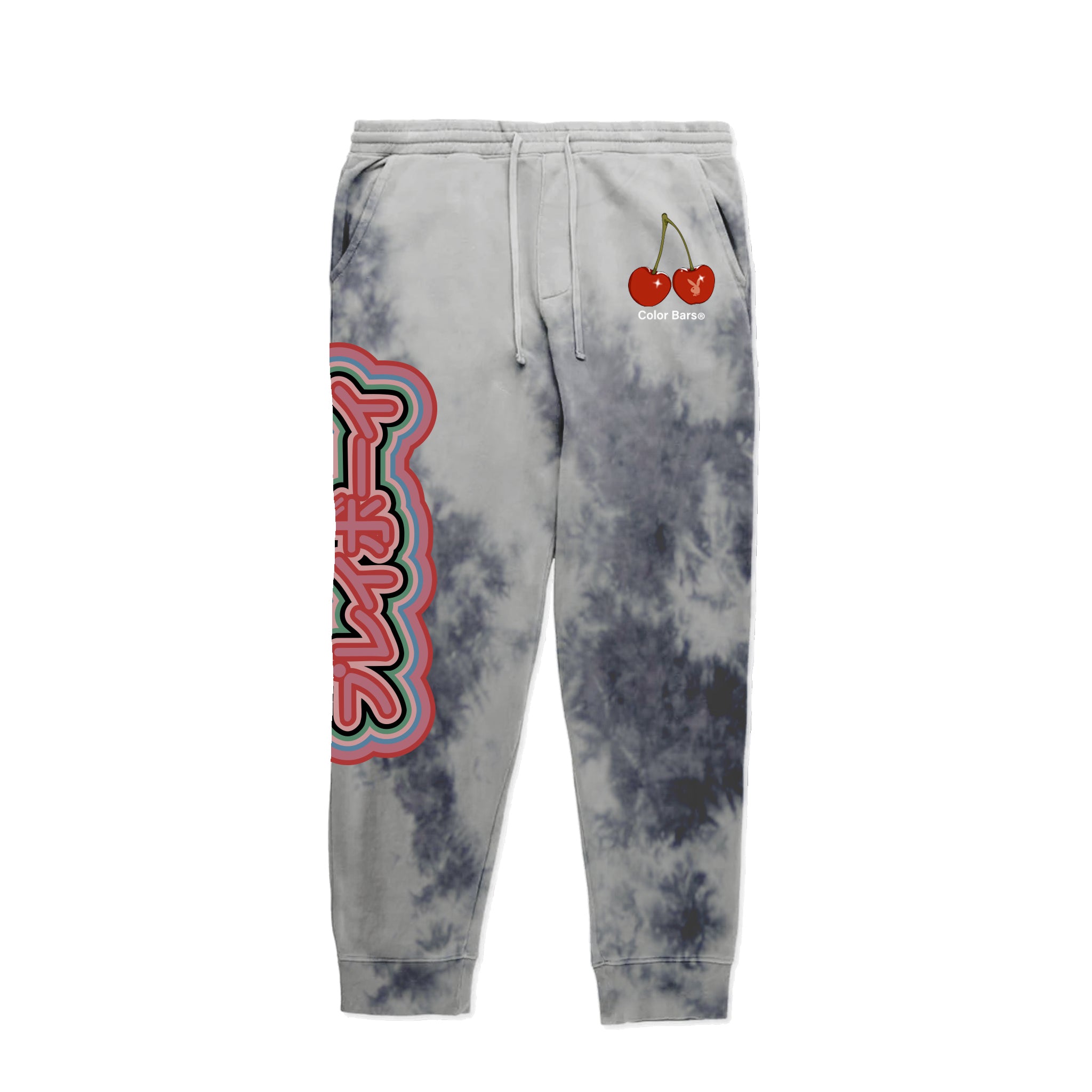 Playboy Tokyo Outline Sweats Tie Dye Color Bars